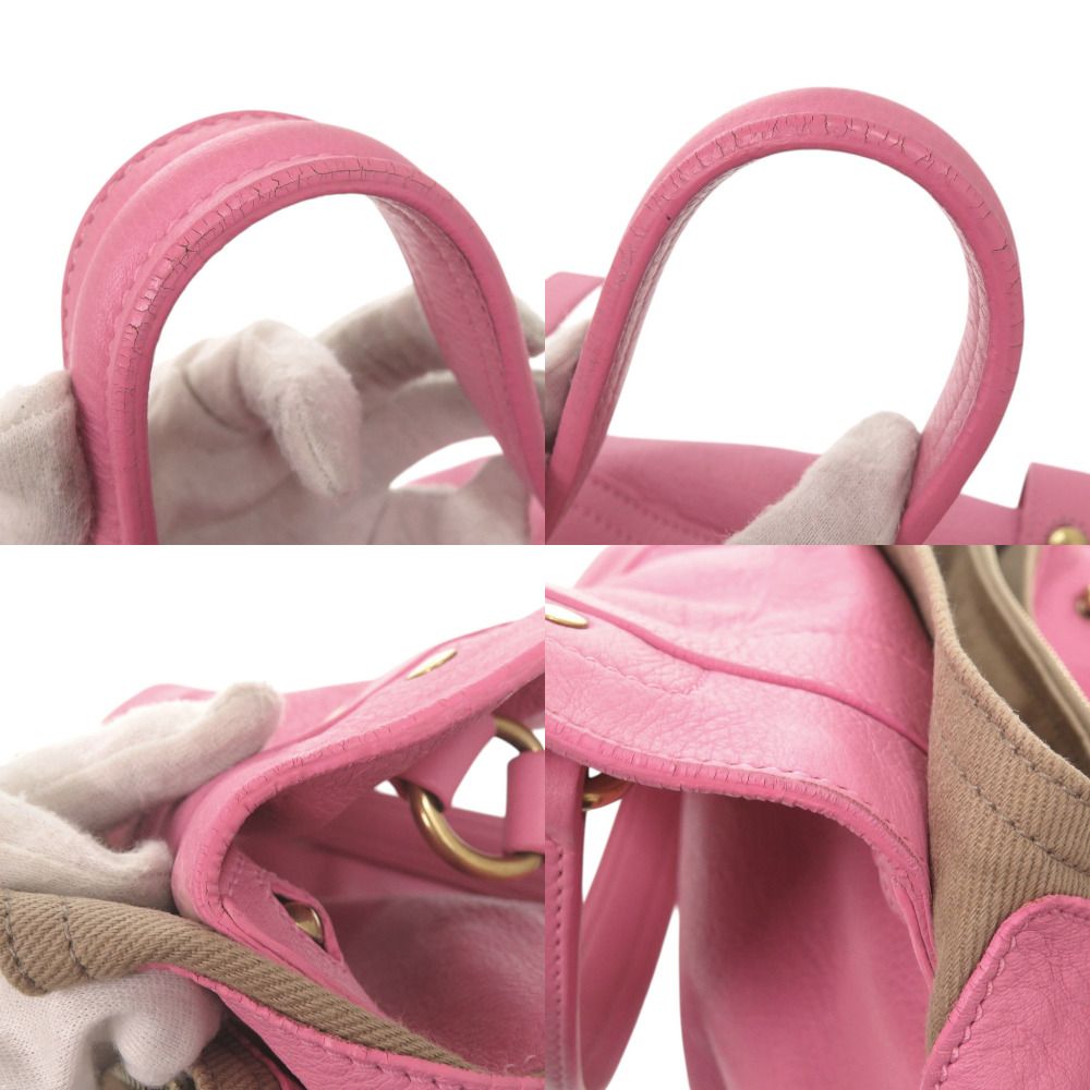 Saint Laurent Muse Two Leather Pink Handbag — view 8