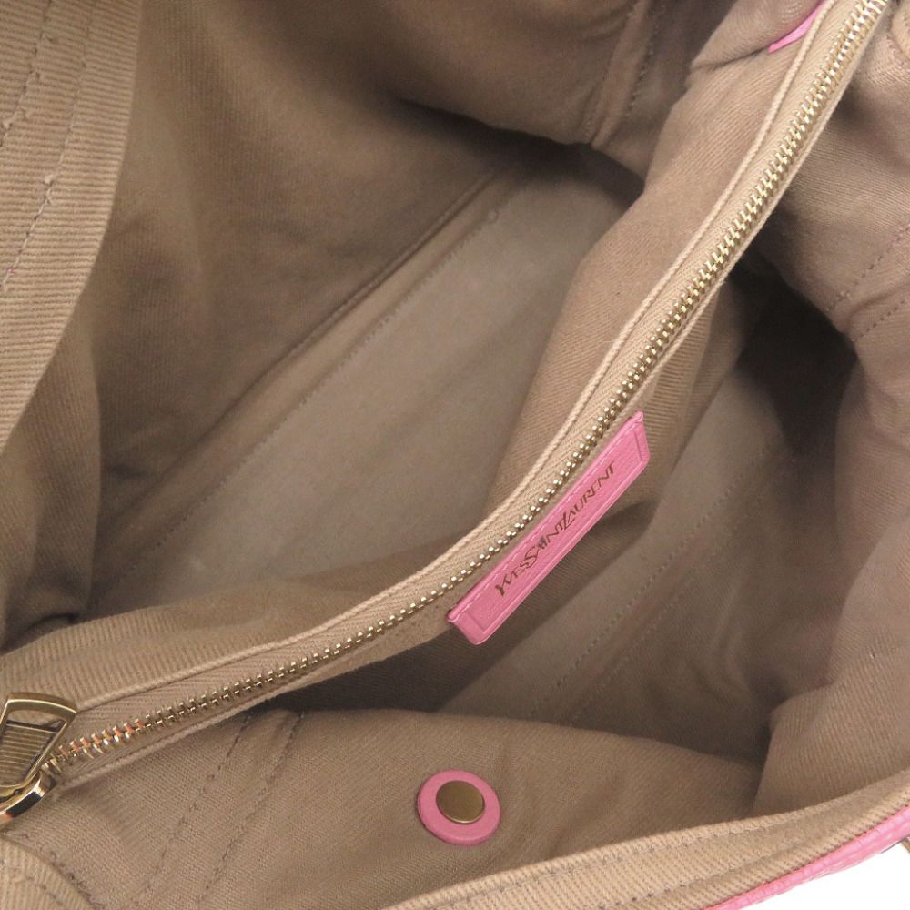 Saint Laurent Muse Two Leather Pink Handbag — view 3