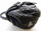 Prada Handbag Leather Color Gathered Black — view 3