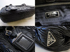 Prada Handbag Leather Color Gathered Black — view 5