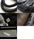 Prada Handbag Leather Color Gathered Black — view 6