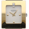 Hermes Watch SS Leather Ivory Polished