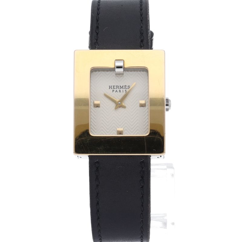 Hermes Watch SS Leather Ivory Polished — view 2