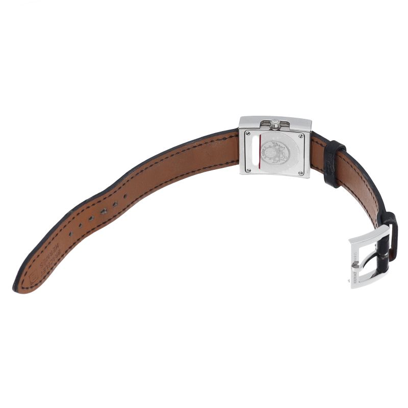 Hermes Watch SS Leather Ivory Polished — view 5