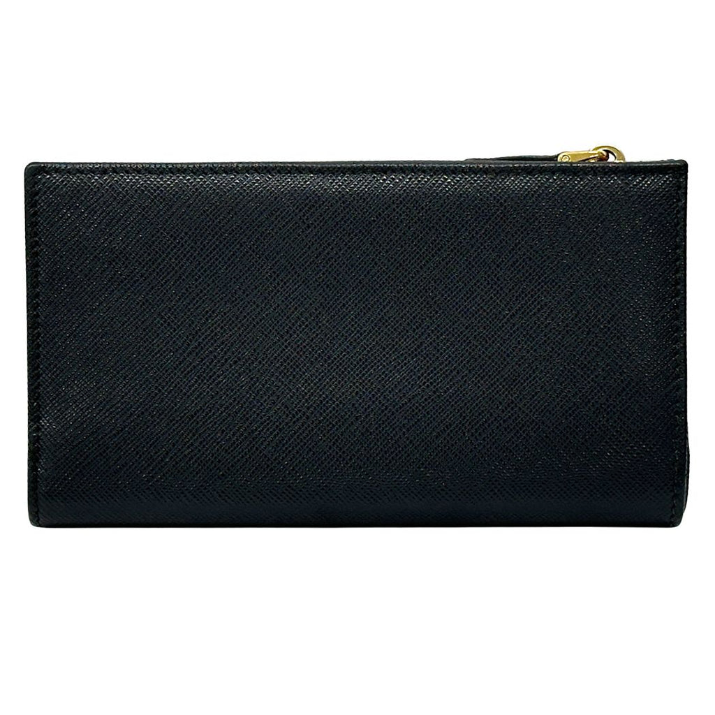 Prada Wallet Saffiano Black Pink Zip Around Adult — view 2