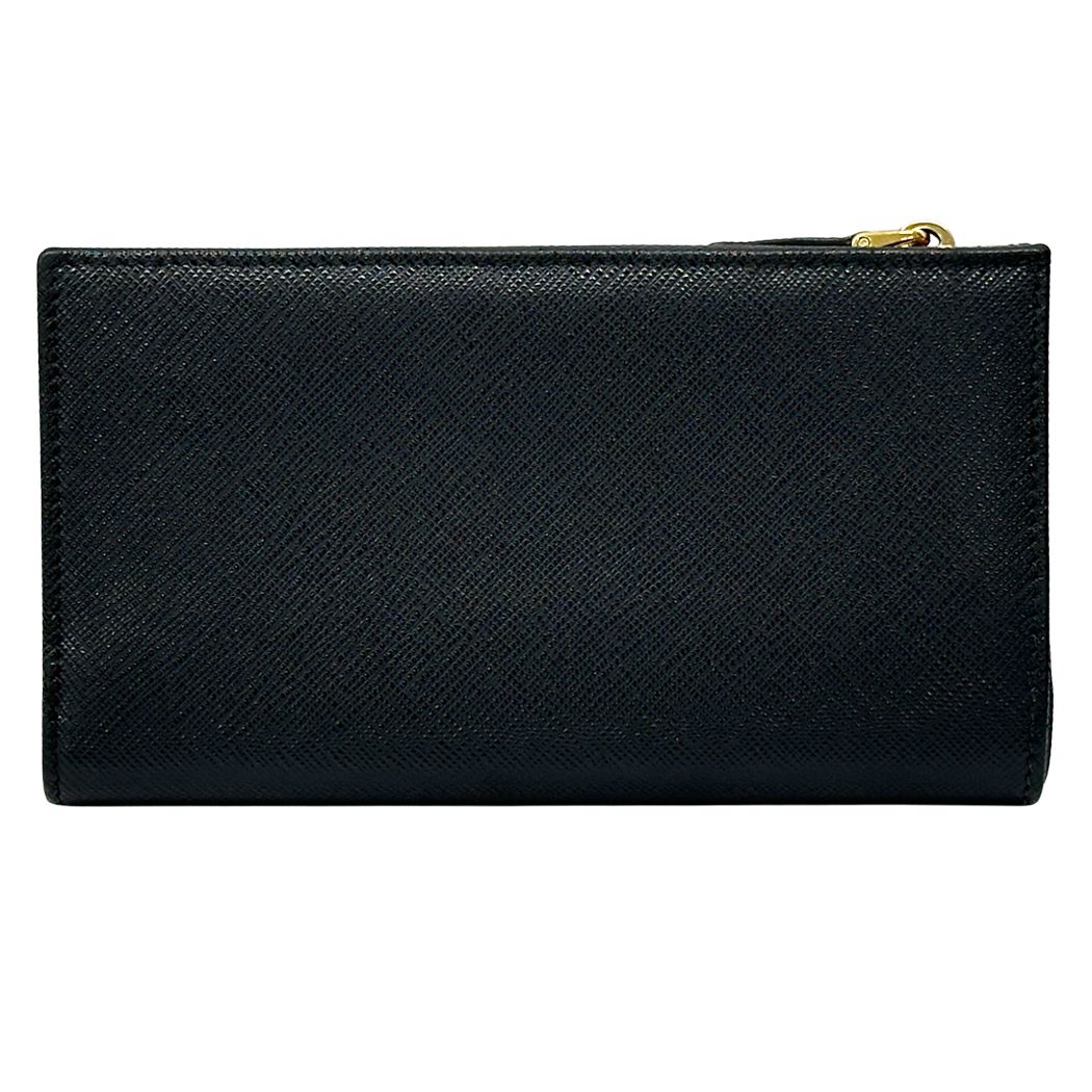 Prada Wallet Saffiano Black Pink Zip Around Adult — view 2
