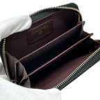 Chanel Wallet Quilted Coin Case Soft Caviar Leather Black Gold Zip Around Small — view 4