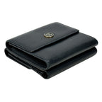 Chanel Wallet Coco Button Bifold Leather Black Simple Adult Logo — view 3
