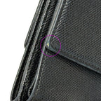 Chanel Wallet Coco Button Bifold Leather Black Simple Adult Logo — view 9