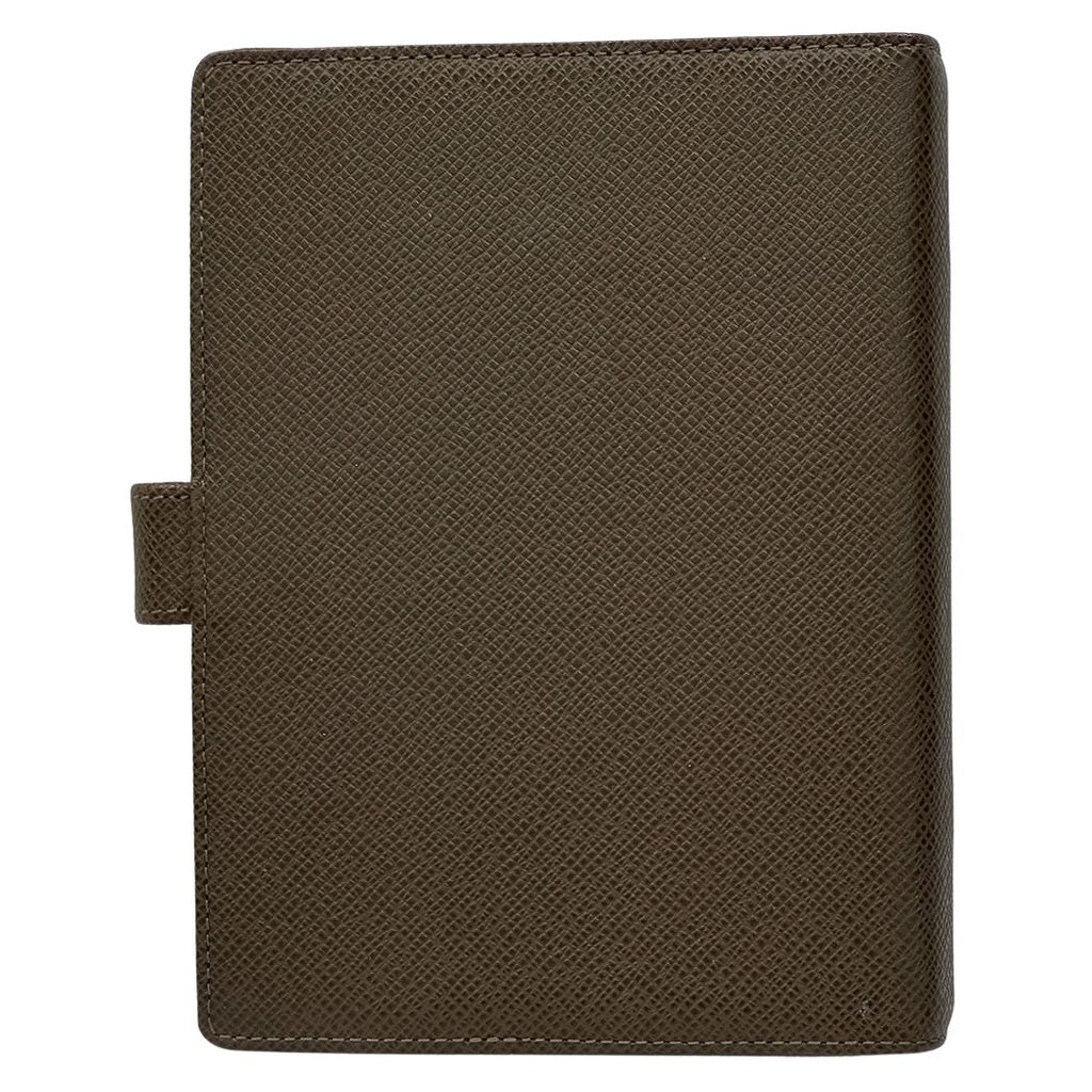 Louis Vuitton Notebook Cover Taiga Agenda MM Grizzly Brown Simple — view 2