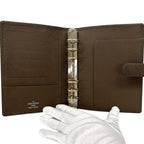 Louis Vuitton Notebook Cover Taiga Agenda MM Grizzly Brown Simple — view 4