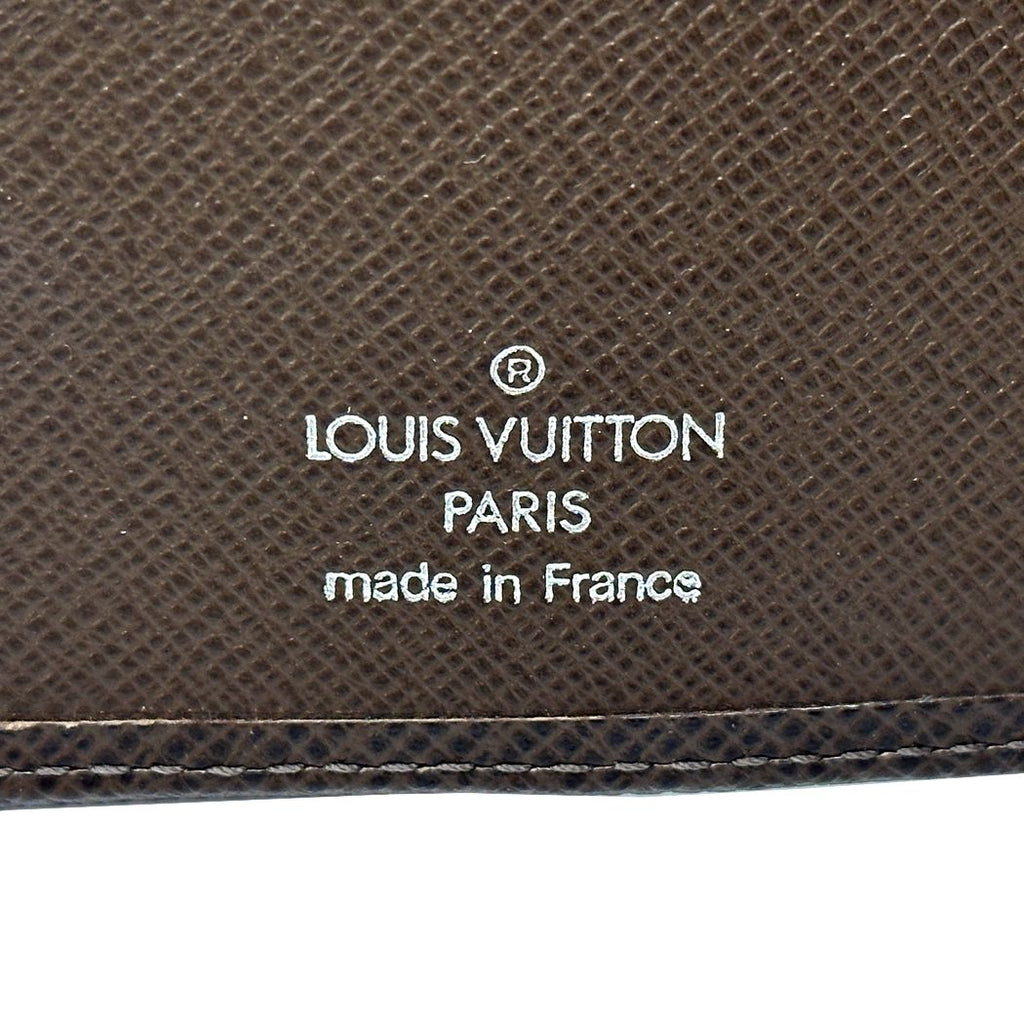 Louis Vuitton Notebook Cover Taiga Agenda MM Grizzly Brown Simple — view 5