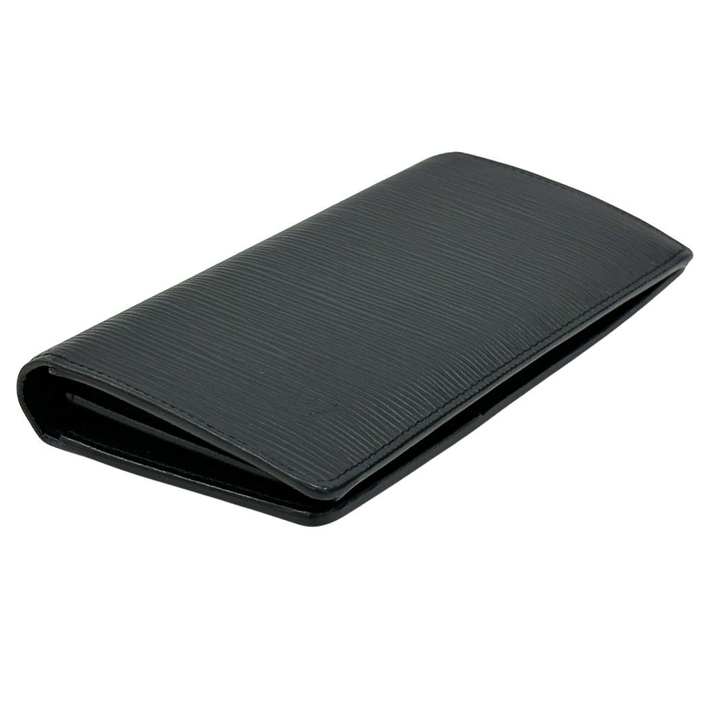 Louis Vuitton Wallet Epi Portefeuille Brazza Noir Black Bifold Simple — view 3