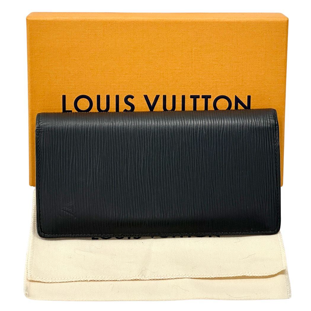 Louis Vuitton Wallet Epi Portefeuille Brazza Noir Black Bifold Simple — view 7