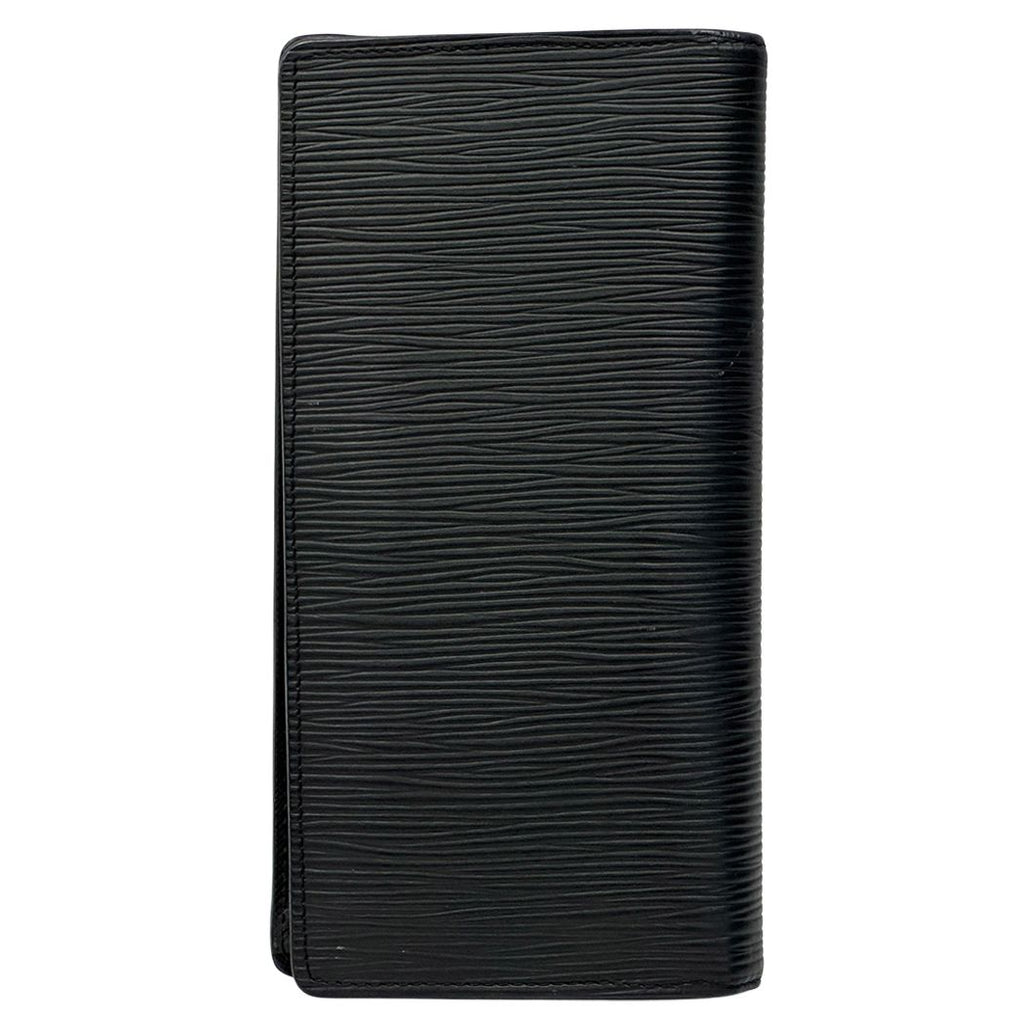 Louis Vuitton Wallet Epi Portefeuille Brazza Noir Black Bifold Simple — view 2