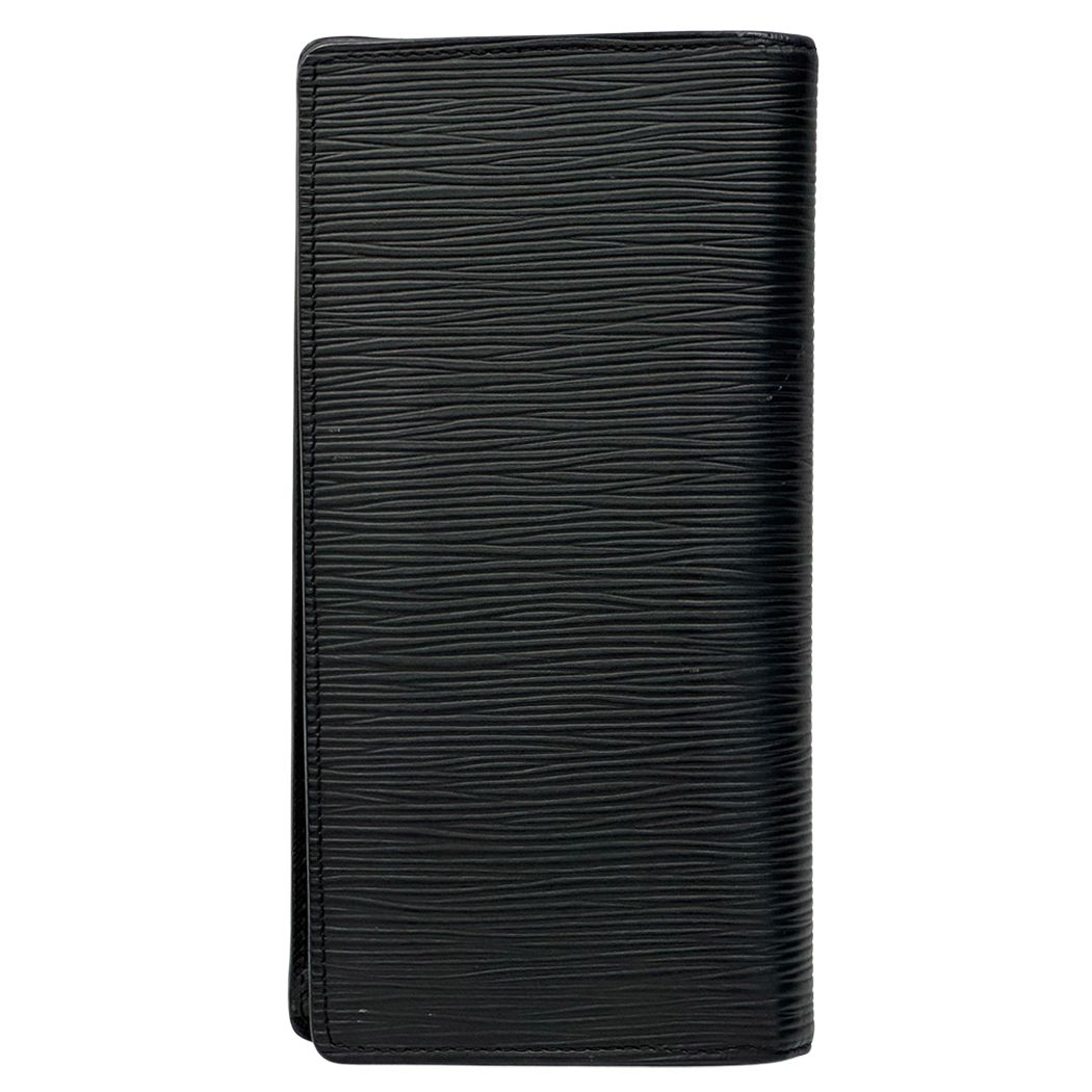 Louis Vuitton Wallet Epi Portefeuille Brazza Noir Black Bifold Simple — view 2