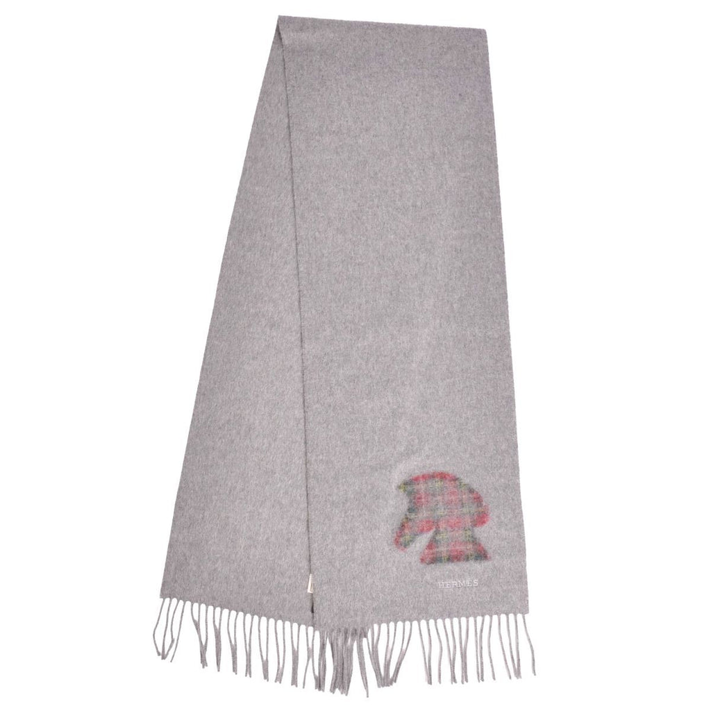 Hermes Scarf Shawl Fringe Cashmere