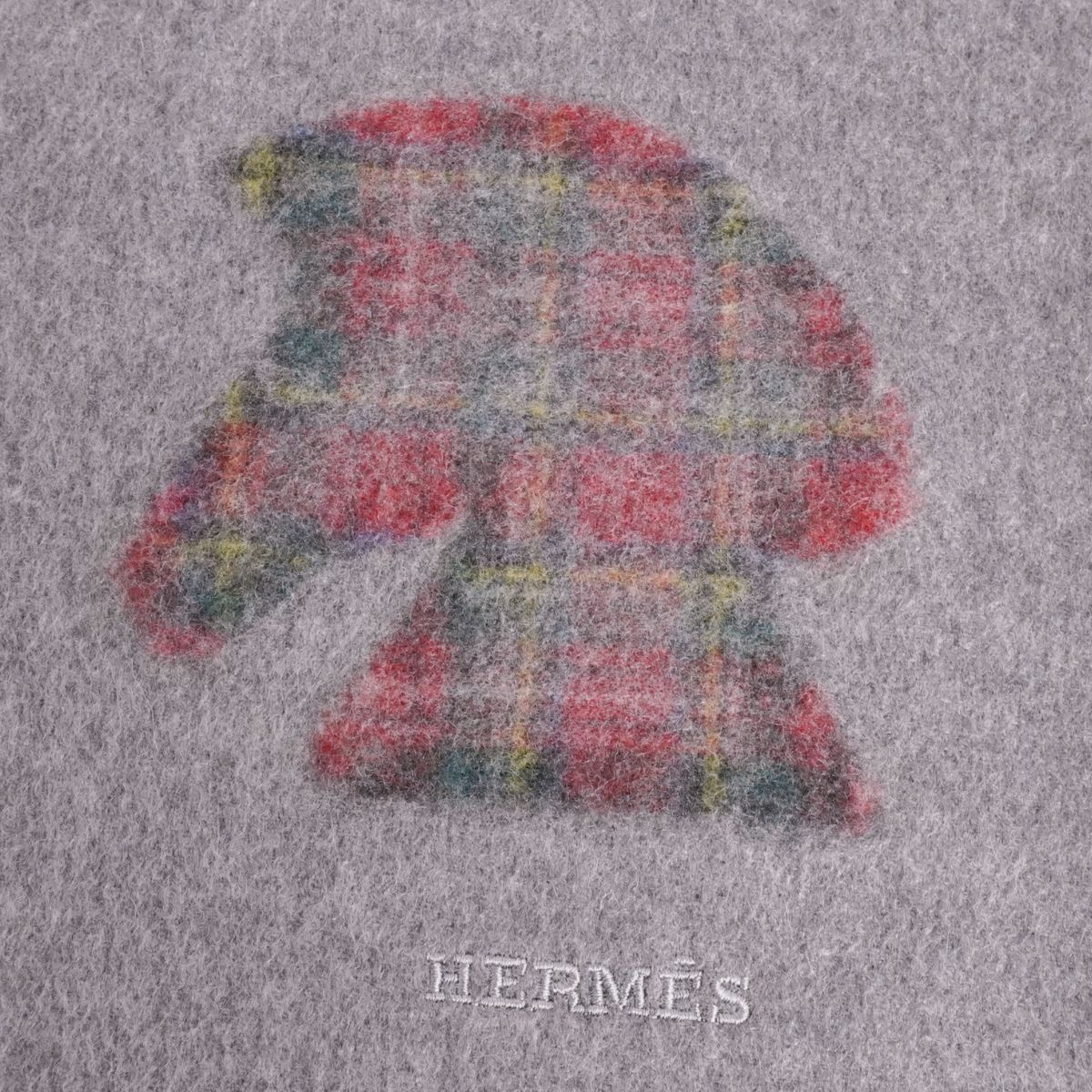 Hermes Scarf Shawl Fringe Cashmere — view 5
