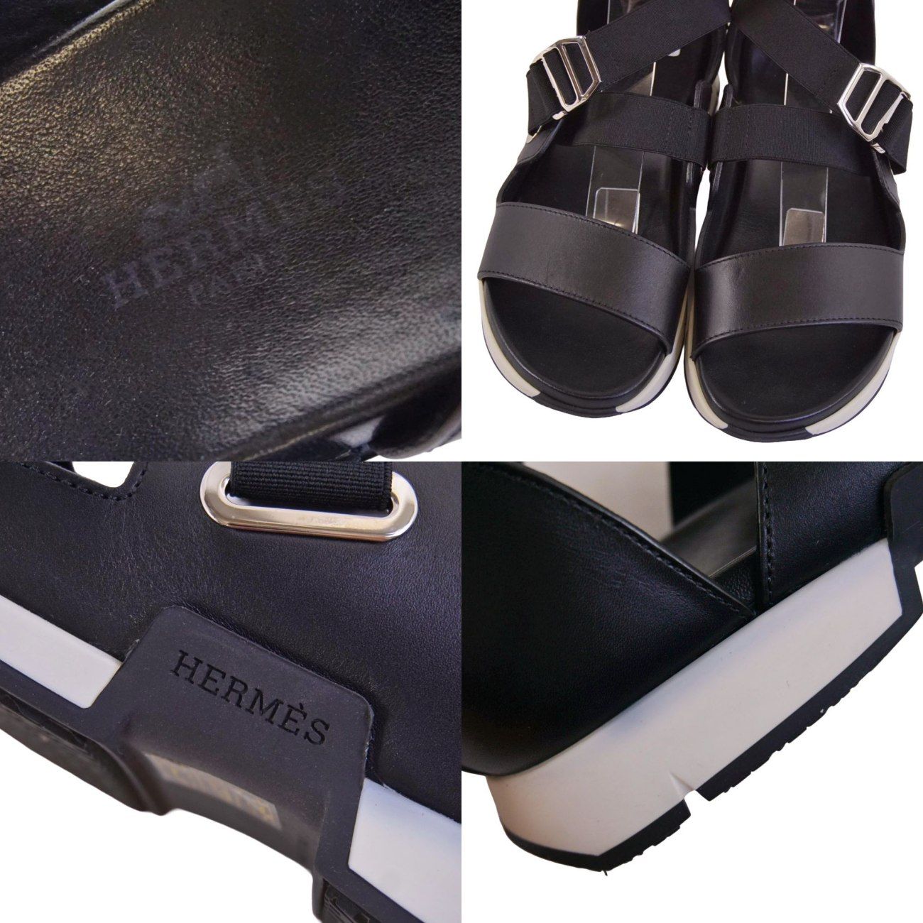 Hermes Sandals Ankle Strap Leather Shoes — view 9