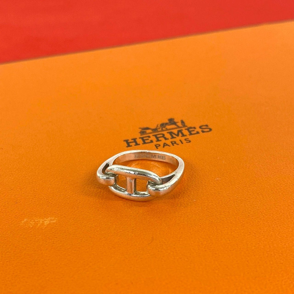 Hermes Chaine D'ancre Ring 925 Sterling Silver