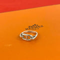 Hermes Chaine D'ancre Ring 925 Sterling Silver