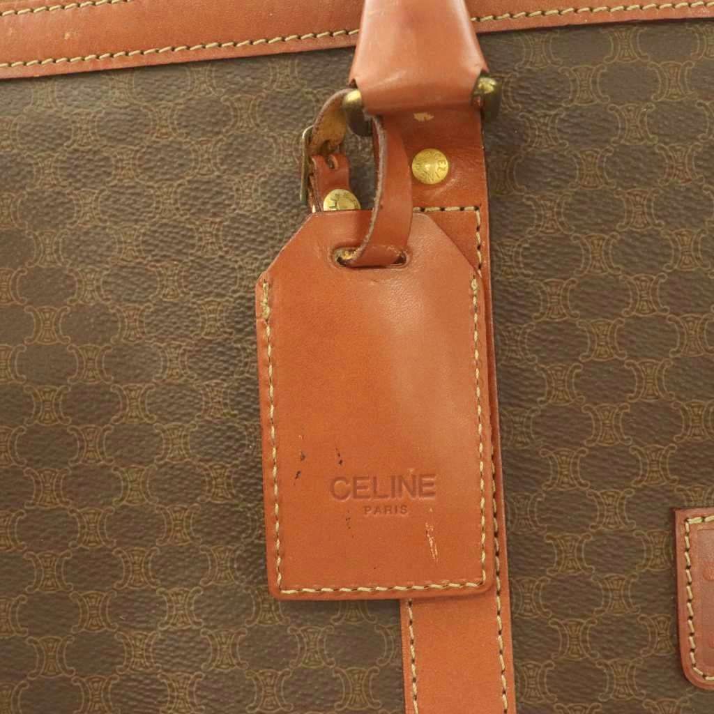 Celine 2-Way Boston Bag Macadam Pattern Brown — view 7