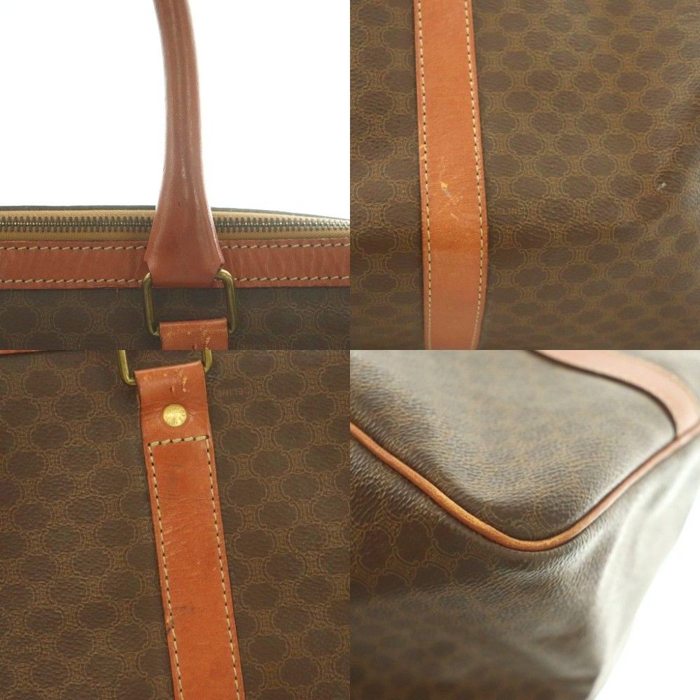 Celine 2-Way Boston Bag Macadam Pattern Brown — view 9