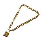 Louis Vuitton Padlock Chain Pendant Gold Color KH — view 2