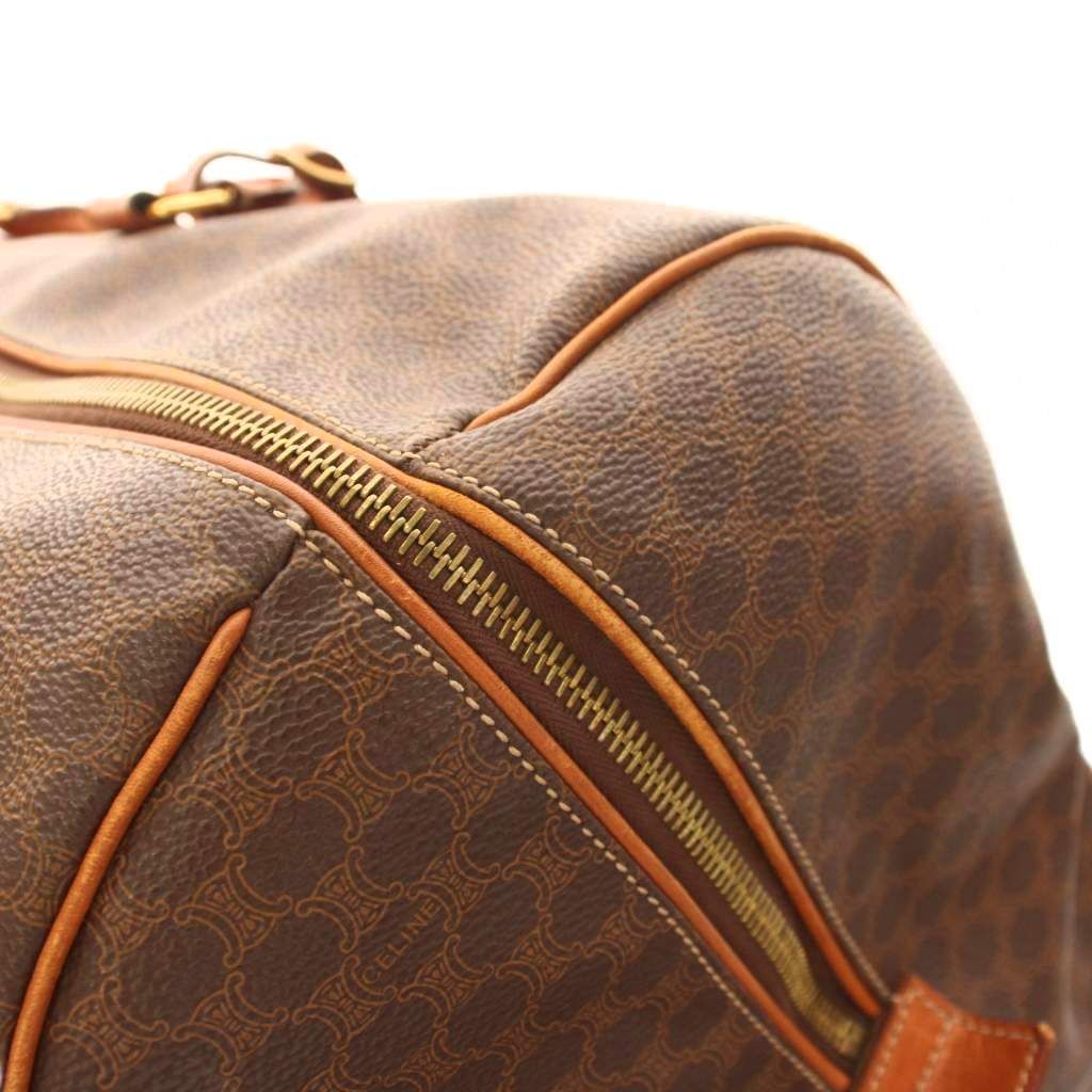 Celine Macadam Pattern Boston Bag Brown — view 9