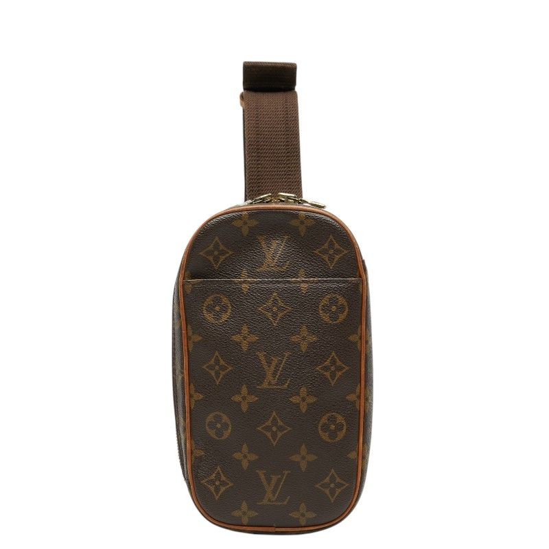 Louis Vuitton Monogram Pochette Gange Belt Bag Brown Leather