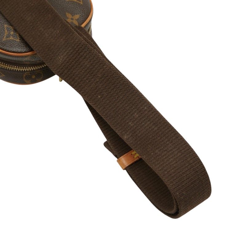Louis Vuitton Monogram Pochette Gange Belt Bag Brown Leather — view 8
