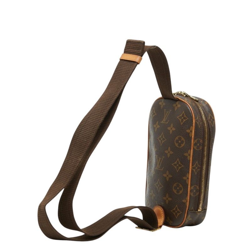 Louis Vuitton Monogram Pochette Gange Belt Bag Brown Leather — view 2