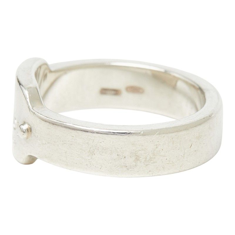 Gucci Logo Plate Ring Silver — view 3