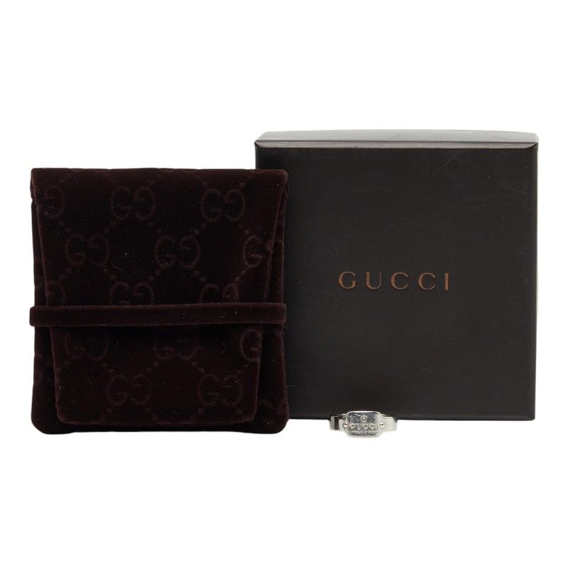 Gucci Logo Plate Ring Silver — view 9