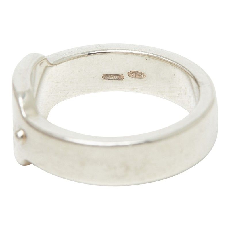 Gucci Logo Plate Ring Silver — view 7