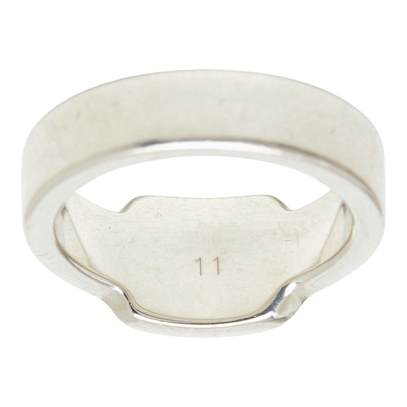Gucci Logo Plate Ring Silver — view 8