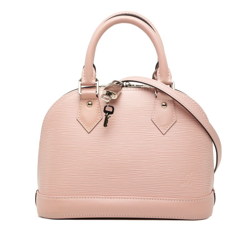 Louis Vuitton Epi Alma BB 2-Way Shoulder Bag Rose Ballerine Leather