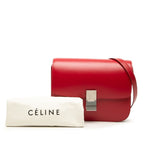 Celine Classic Box Crossbody Shoulder Bag Red Leather — view 7