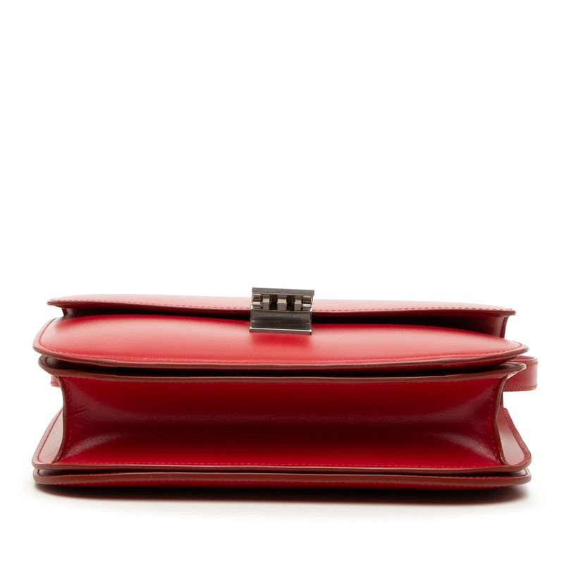 Celine Classic Box Crossbody Shoulder Bag Red Leather — view 3
