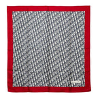 Dior Trotter Scarf Red Navy White Silk