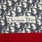 Dior Trotter Scarf Red Navy White Silk — view 2