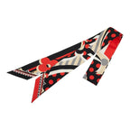 Louis Vuitton Pop Monogram Bandeau BB Scarf Red Black Silk — view 3