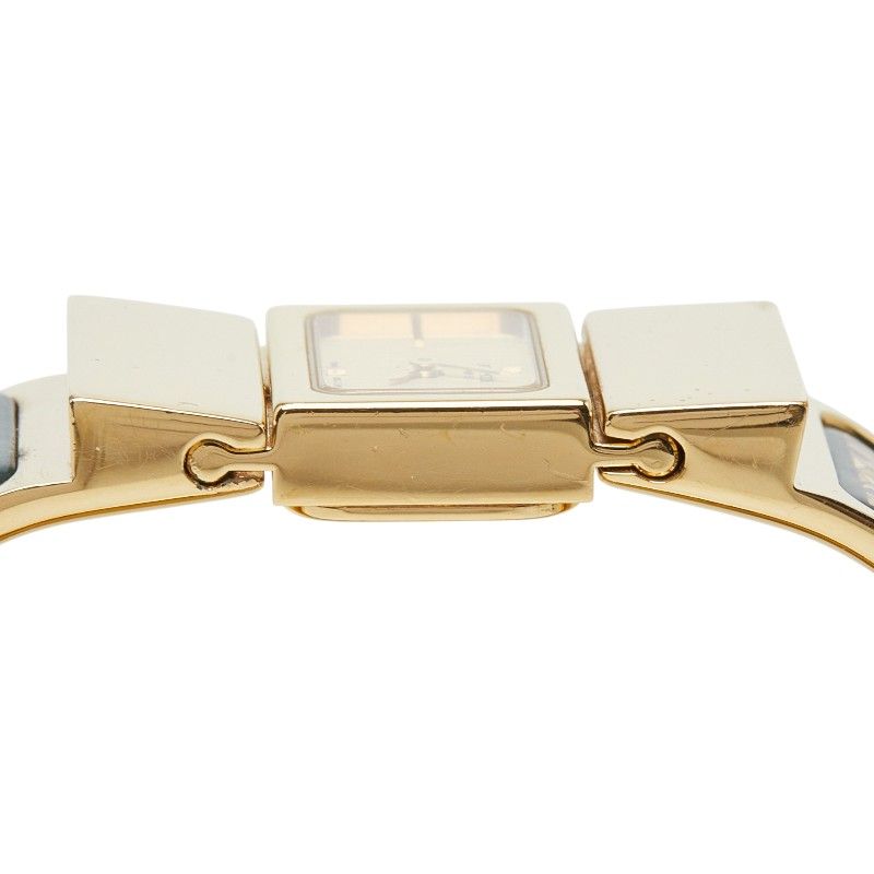 Hermes Location Cloisonne Bangle Watch Gold Green Plated — view 3