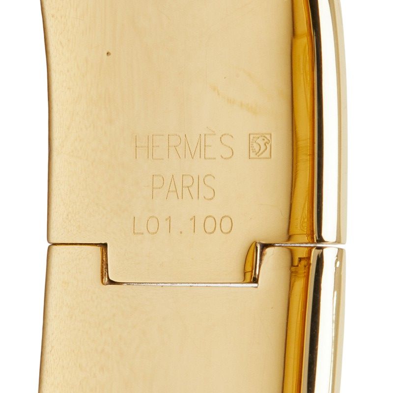 Hermes Location Cloisonne Bangle Watch Gold Green Plated — view 7