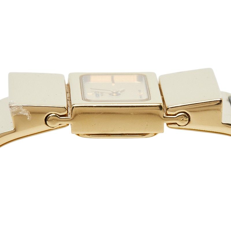 Hermes Location Cloisonne Bangle Watch Gold Green Plated — view 4
