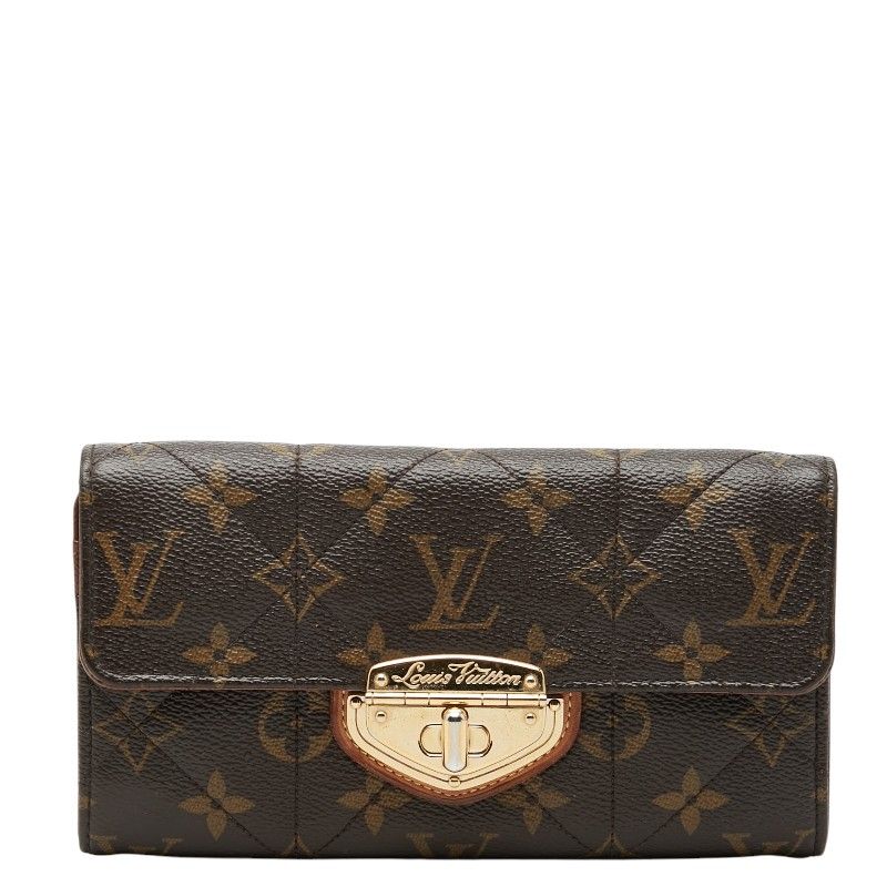 Louis Vuitton Monogram Etoile Portefeuille Sarah Wallet Brown Leather