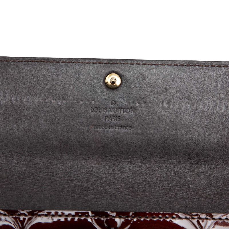 Louis Vuitton Monogram Vernis Portefeuille Sarah Wallet Amarante Purple Patent — view 5