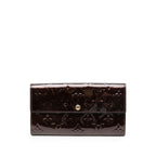 Louis Vuitton Monogram Vernis Portefeuille Sarah Wallet Amarante Purple Patent