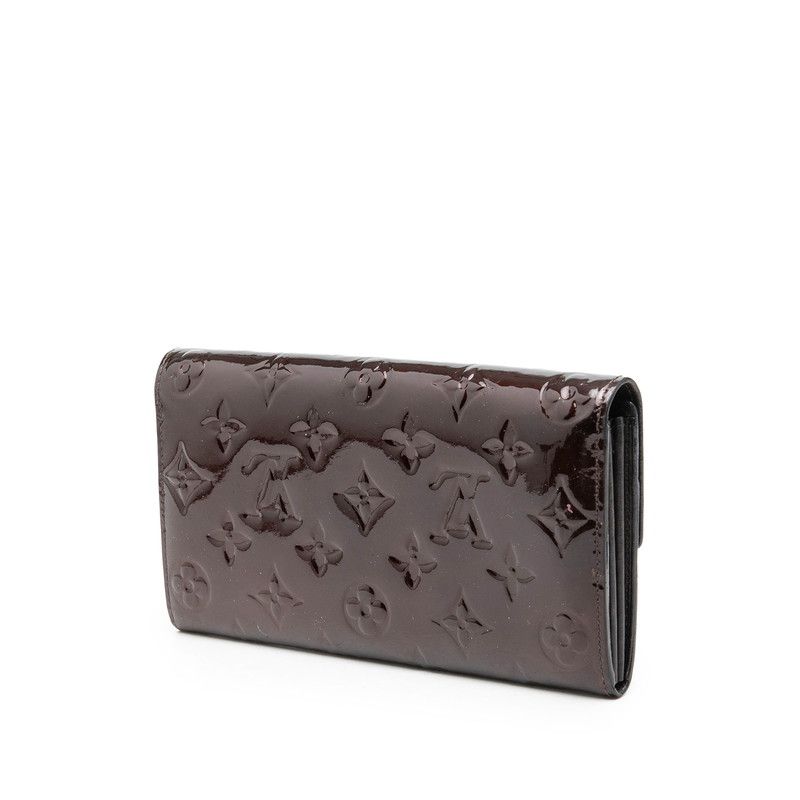 Louis Vuitton Monogram Vernis Portefeuille Sarah Wallet Amarante Purple Patent — view 2
