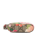 Gucci GG Blue Mus Floral Flower Coin Purse Pouch Beige Pink Leather — view 3